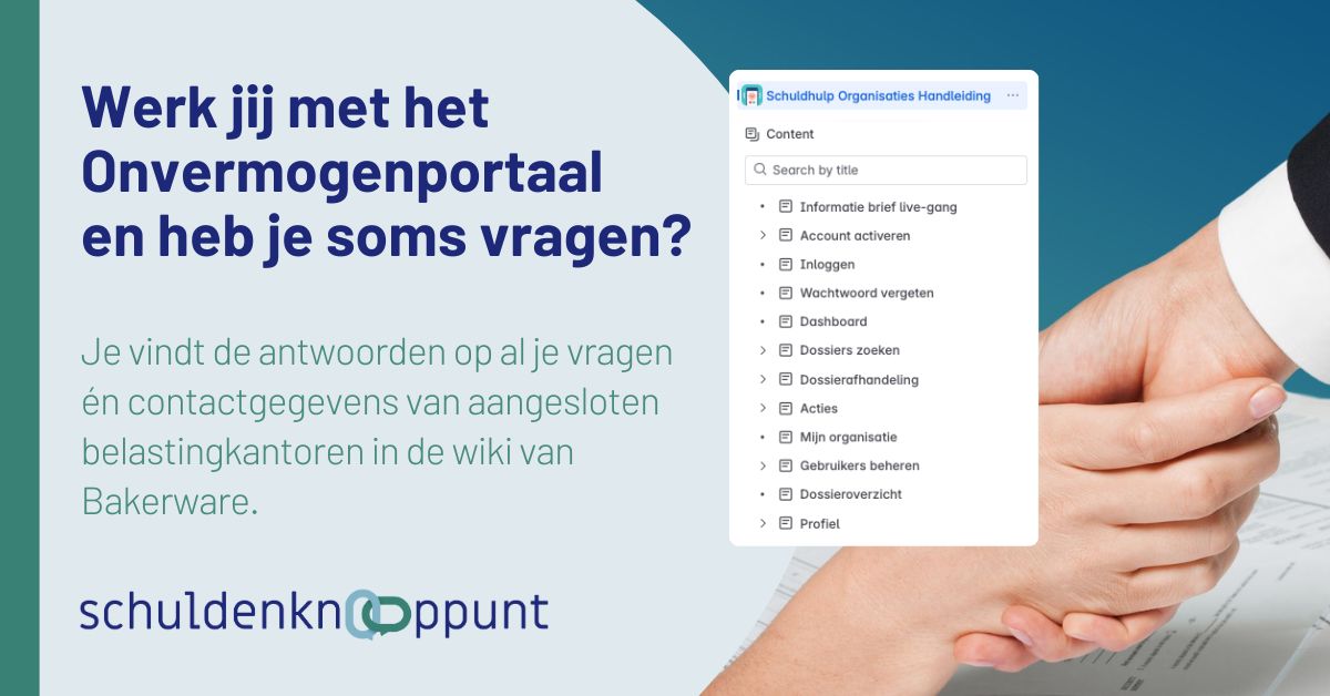 Werk jij met het Onvermogenkapitaal en heb je soms vragen?